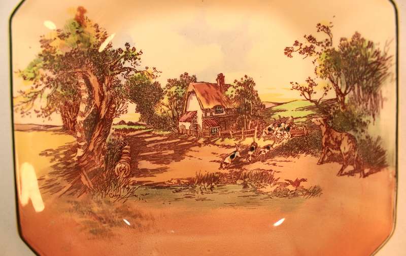 Vintage Royal Doulton Bowl "Rustic England" Farmhouse Scene Series D6097
