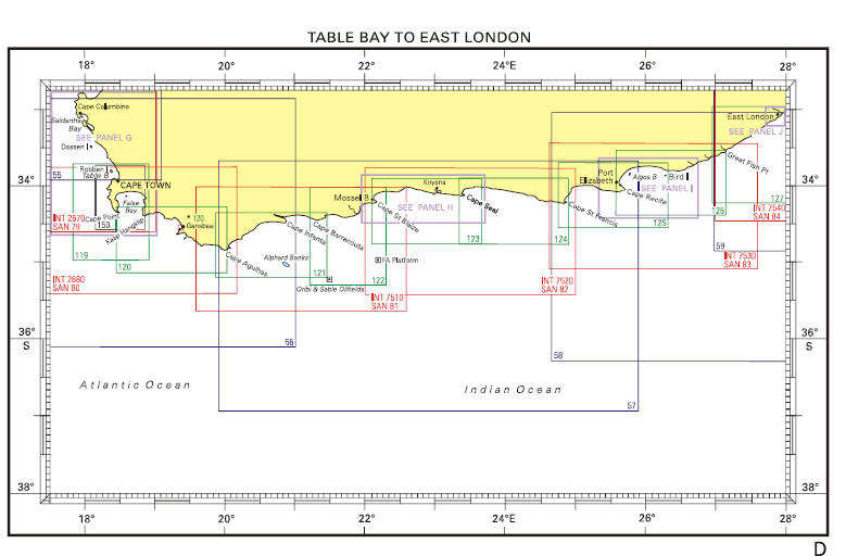 SAN 119 Melkbos to Hangklip South Africa Nautical Chart Digital Download File Transfer