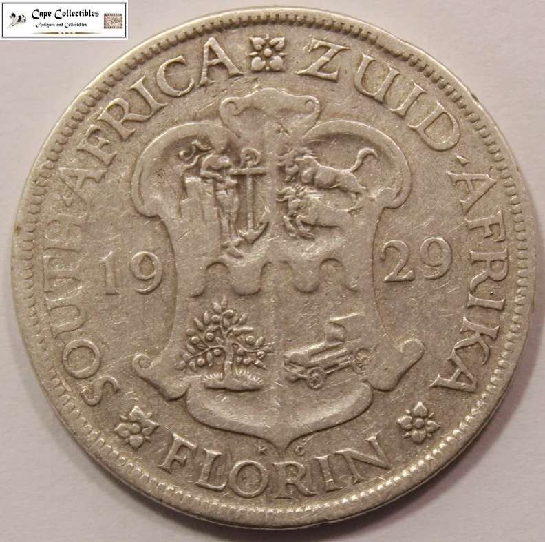 South Africa 1 Florin 1929 Coin Circulated
