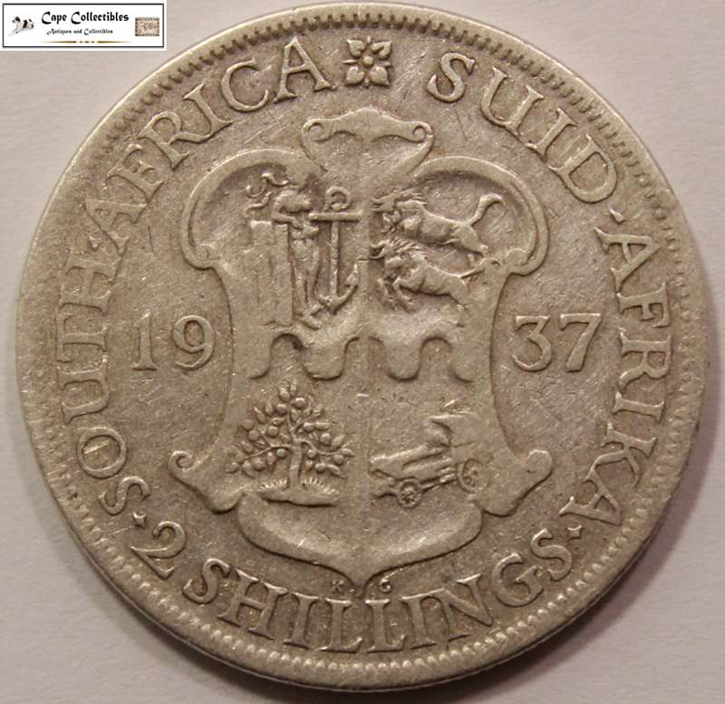 South Africa 2 Shillings 1937 Coin Circulated