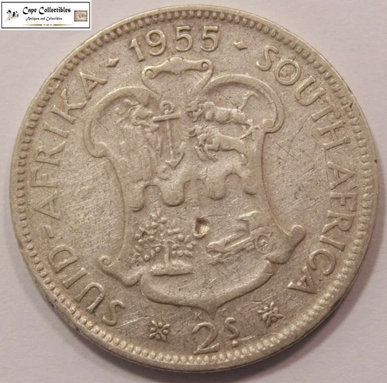 South Africa 2 Shillings 1955 Coin Circulated