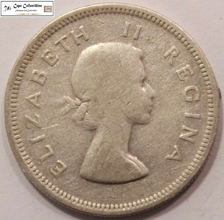 South Africa 2 Shillings 1956 Coin Circulated.