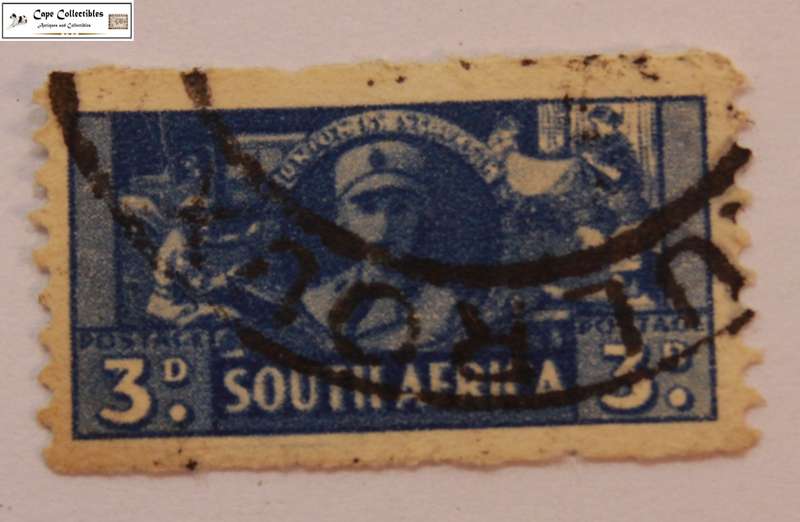 South Africa 3 Pence 1941 Bantam War Effort Stamp Union Is Strength English (Scott 85)