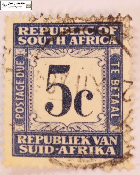 South Africa Republic 5 Cent Duty Revenue Stamp