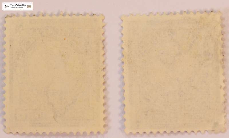 South Africa 2 x  1/2 Penny 1926 Springbok Stamp (Scott 23)