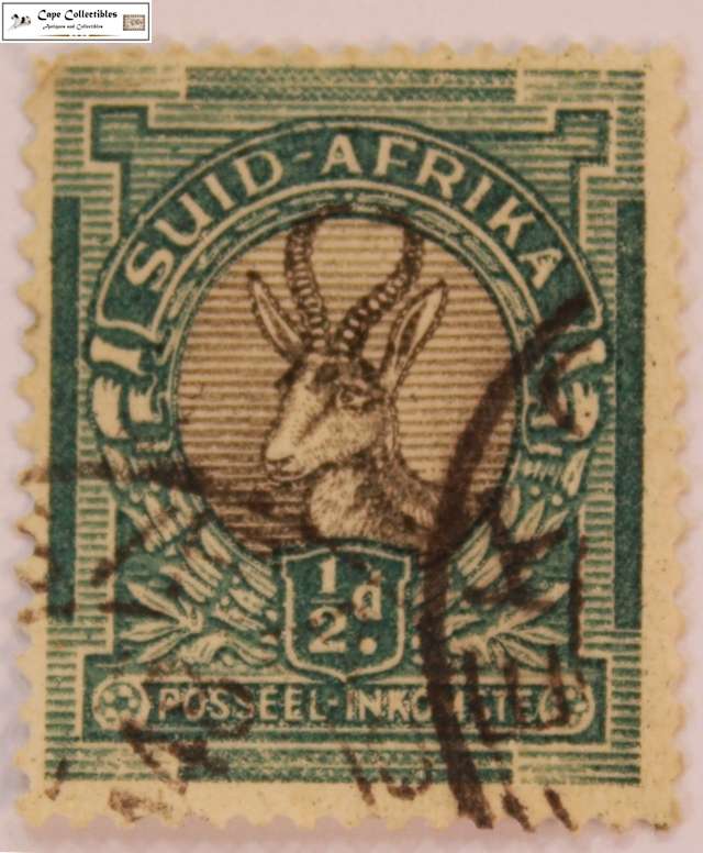 South Africa 1/2 Penny 1926 Springbok Stamp (Scott 23)