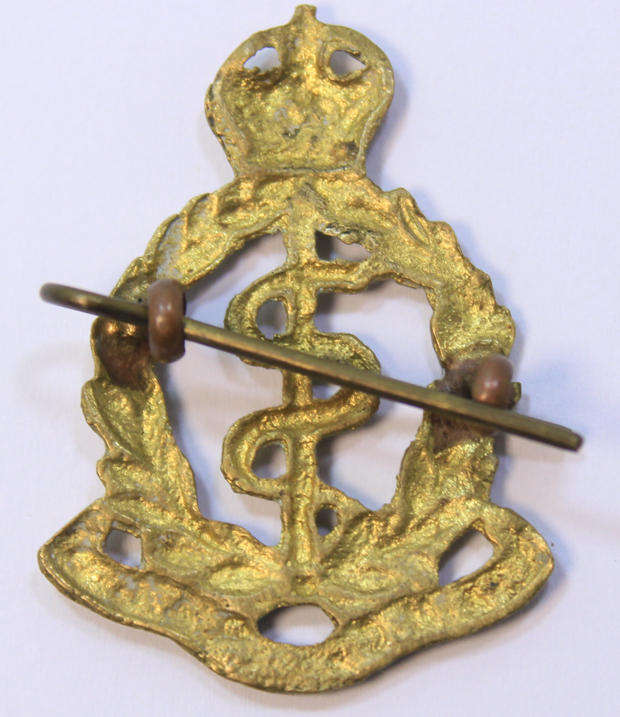 Vintage 1940's WW2 South Africa Medics Corps with Kings Crown Cap Badge