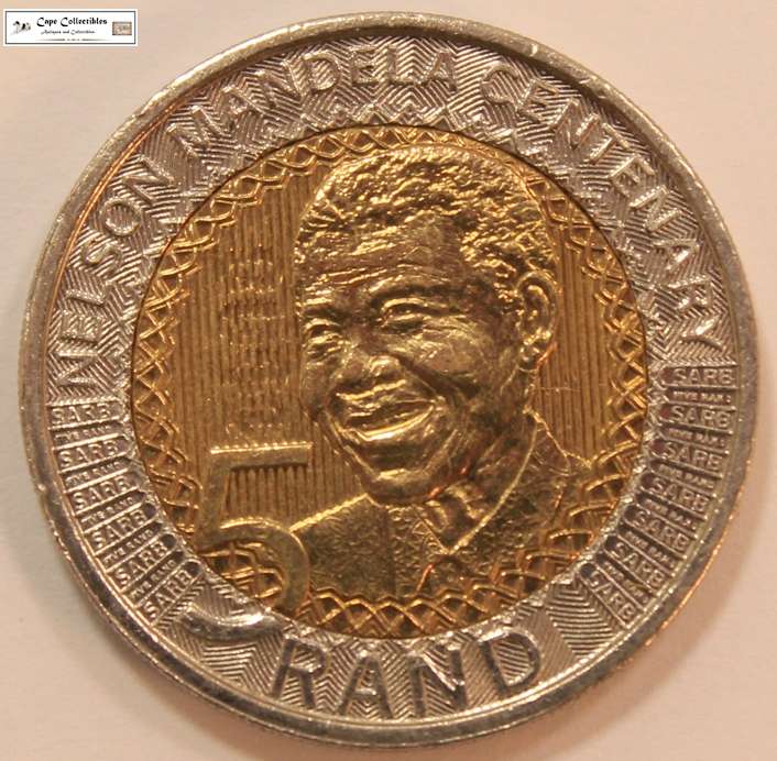 South Africa 5 Rand Coin 2018 Nelson Mandela Centenary Circulated