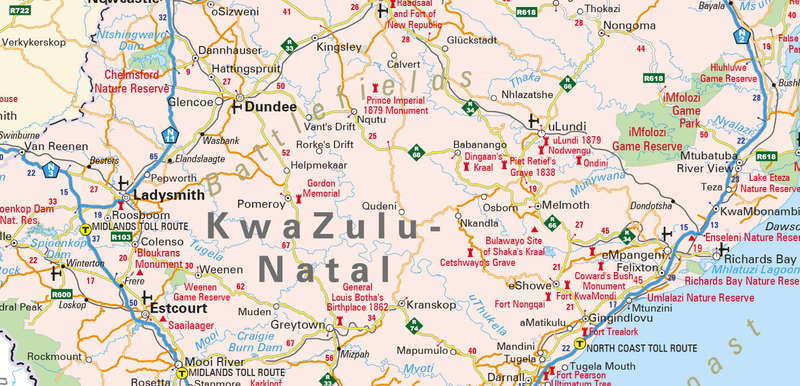 South Africa Provincial Wall Map In Tube