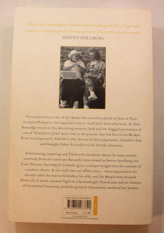 Searching For Schindler by Thomas Keneally A Memoir Softcover Book
