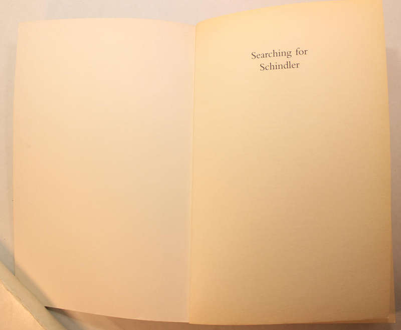 Searching For Schindler by Thomas Keneally A Memoir Softcover Book