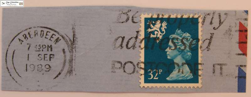 Scotland 32 Pence 1988 Queen Elizabeth II Machin Stamp (Scott SMH58)