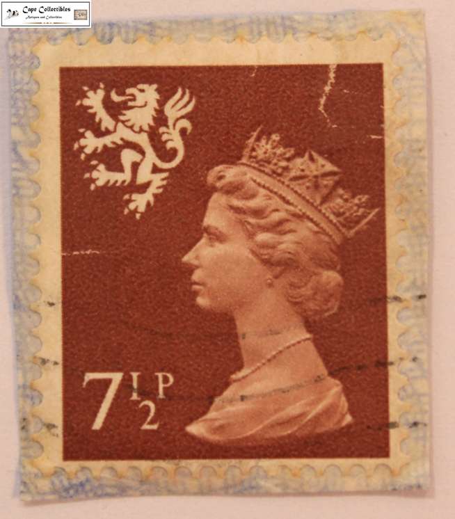 Scotland 7 1/2 Pence 1971 Queen Elizabeth II Machin Stamp (Scott SMH 09)