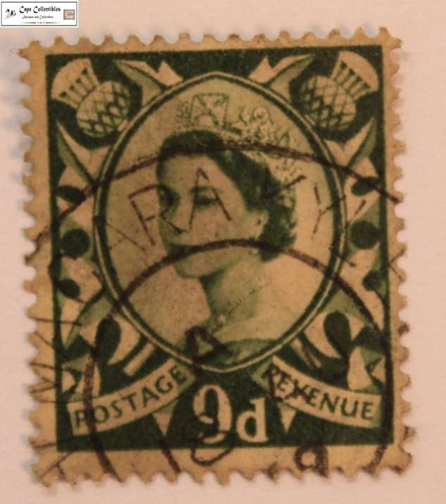 Scotland 9 Pence 1967 Queen Elizabeth II Stamp (Scott 04)
