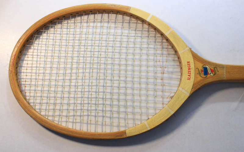 Vintage Slazenger College Model Wood Frame Tennis Racquet