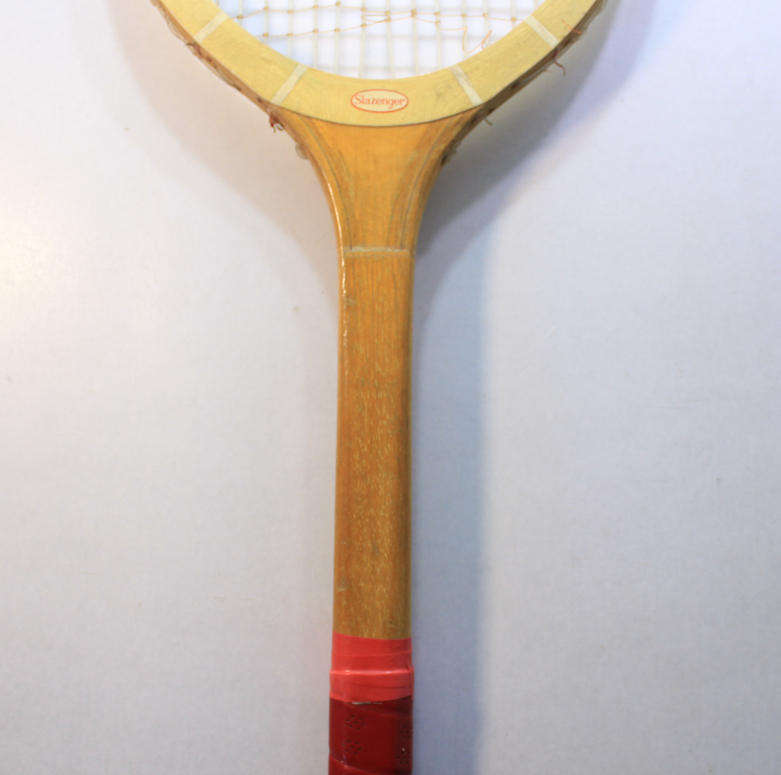 Vintage Slazenger College Model Wood Frame Tennis Racquet