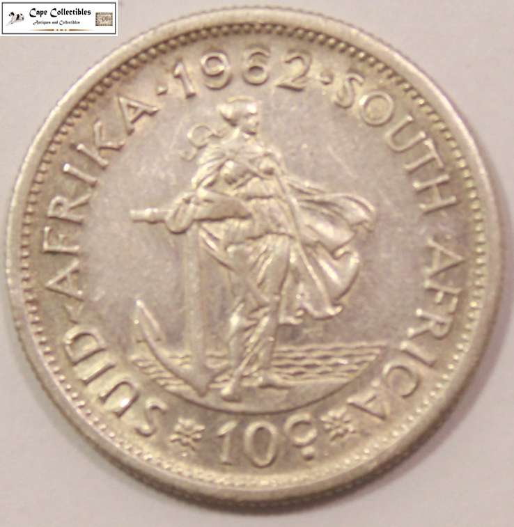 South Africa 10 Cent 1962 Coin Circulated