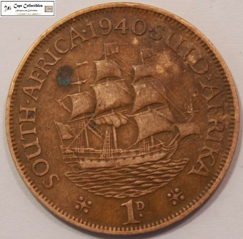 South Africa 1 Penny Coin 1940 Circulated