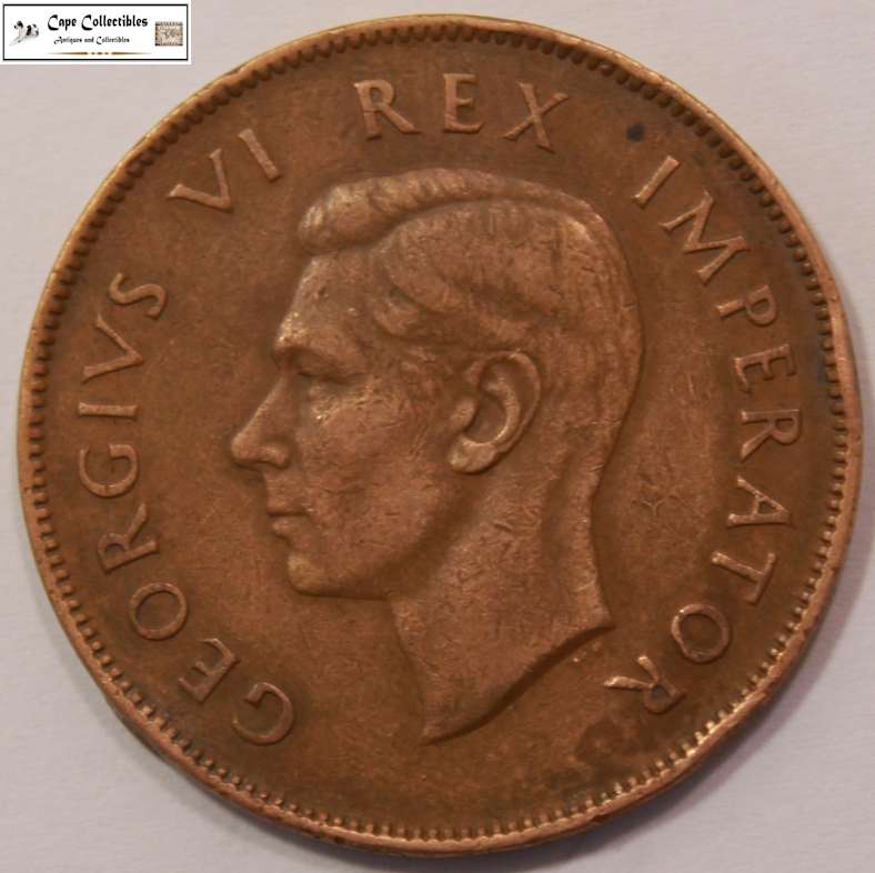 South Africa 1 Penny Coin 1945 Circulated