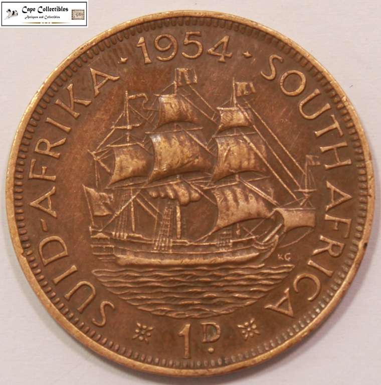 South Africa 1 Penny 1954 Coin Circulated