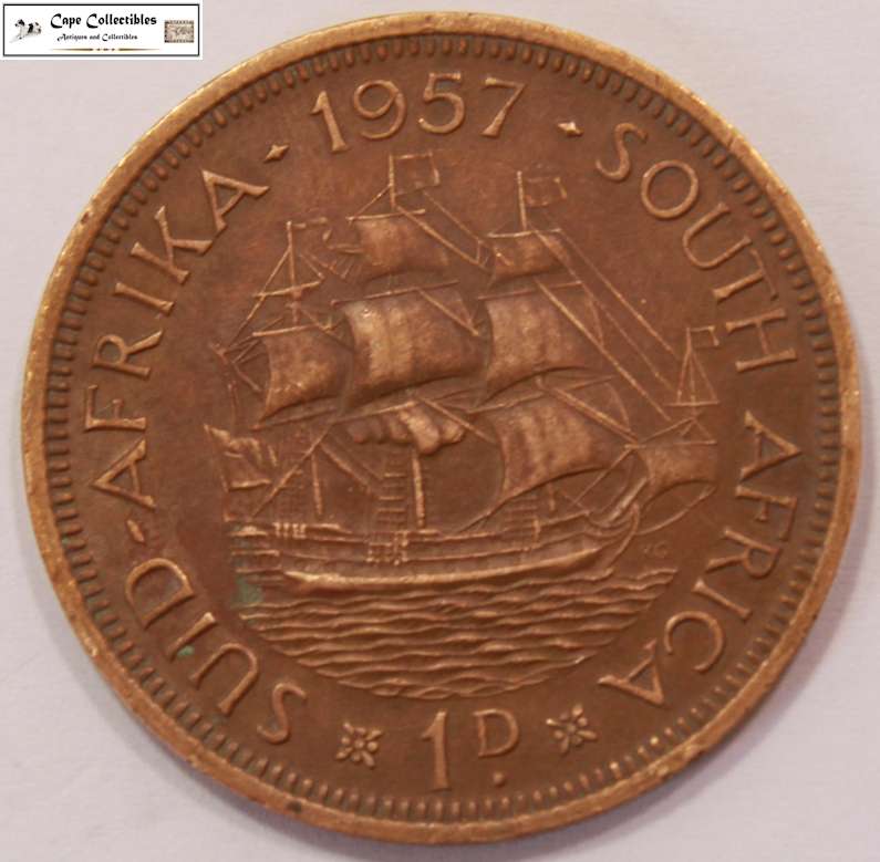 South Africa 1 Penny 1957 Coin Circulated