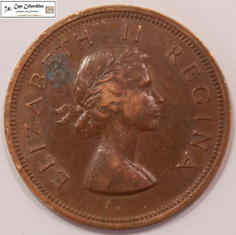 South Africa 1 Penny 1958 Coin Circulated.