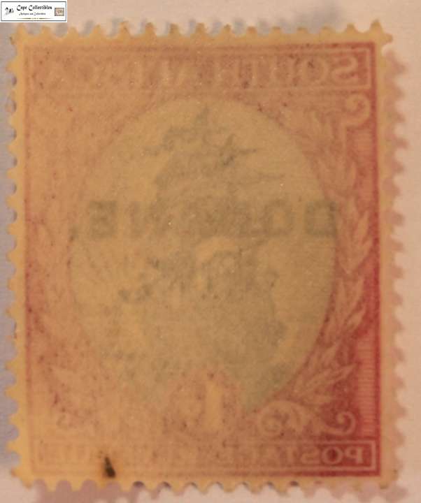 South Africa 1 Penny 1951 Drommedaris Stamp Douane Overstamp (Scott 50)