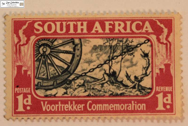 South Africa 1 Penny 1938 Voortrekkers 100th Anniversary Stamp (Scott 79)