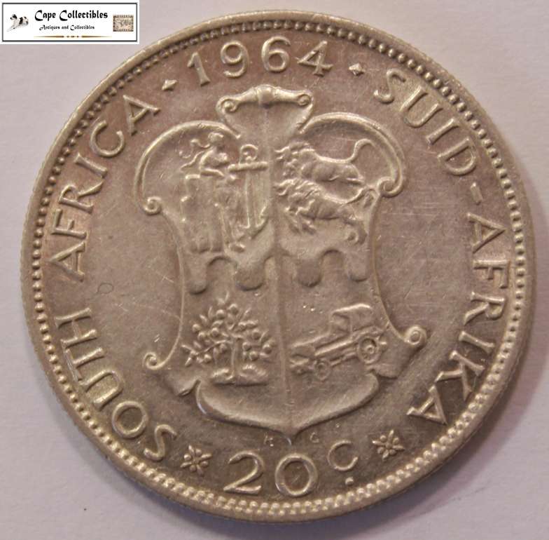 South Africa 20 Cent 1964 Coin Circulated