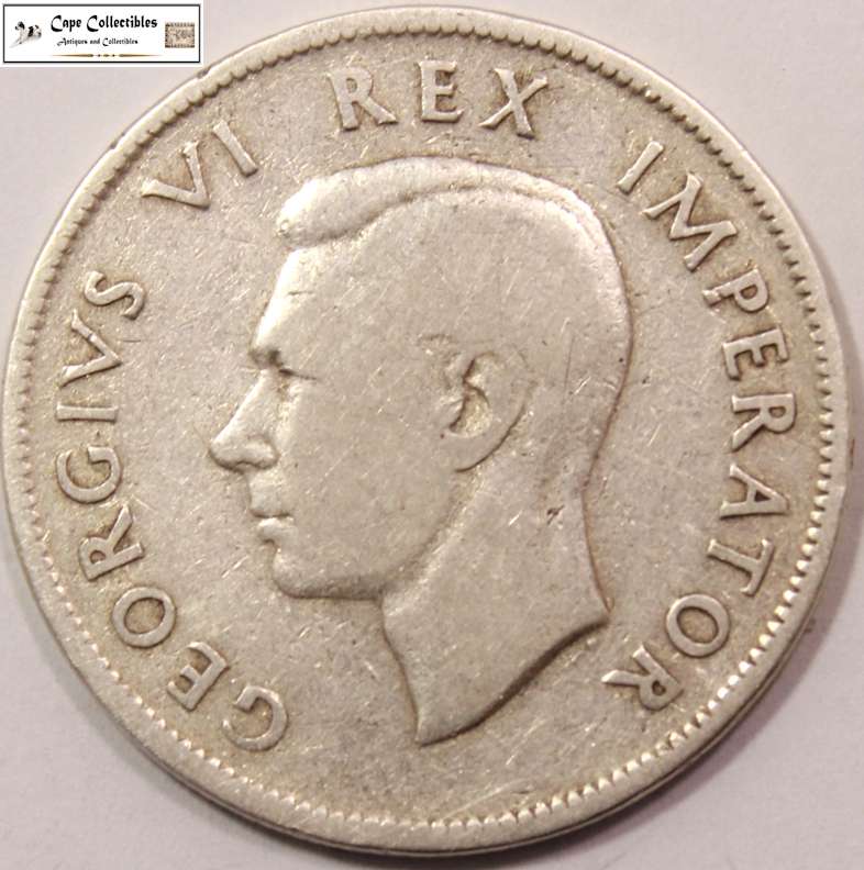 South Africa 2 1/2 Shillings 1942 Coin Circulated