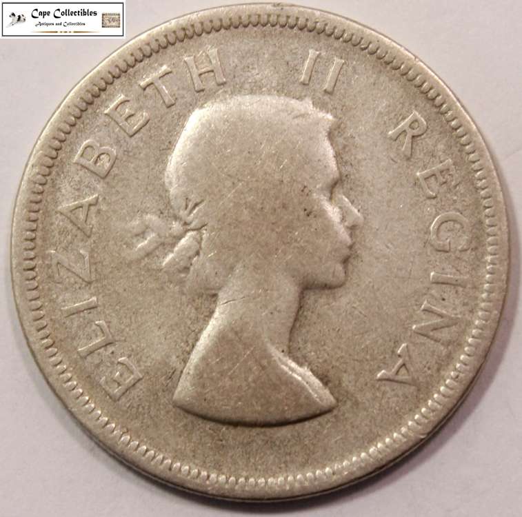 South Africa 2 1/2 Shillings 1953 Circulated.