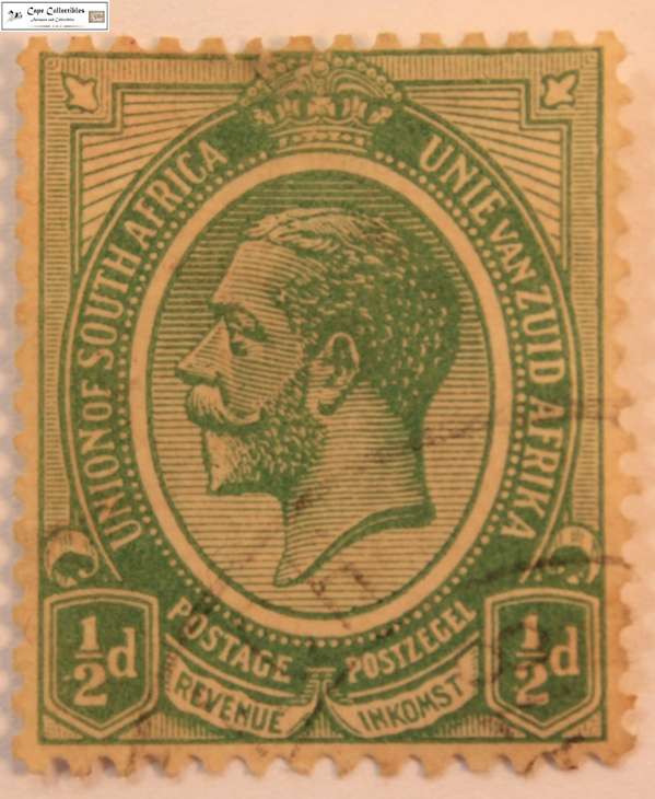 South Africa 1/2 Penny 1913 George V Stamp (Scott 02)