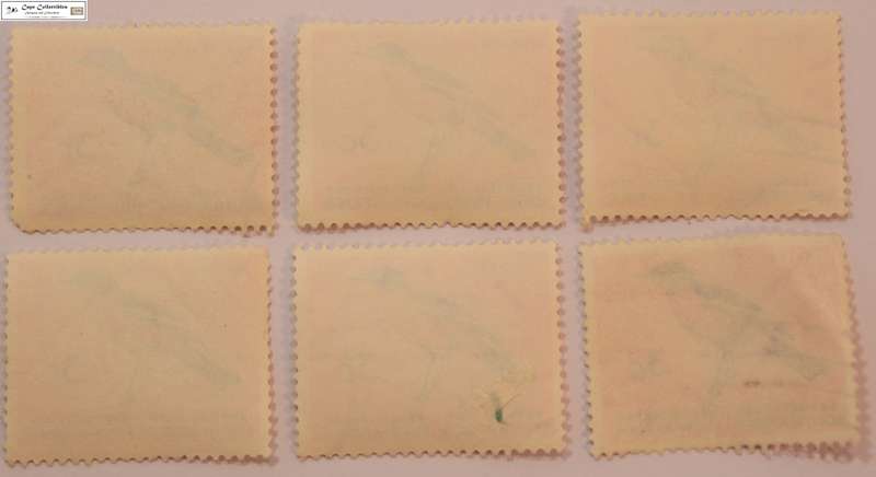 South Africa 6 x 3 Cent 1961 Crimson Breasted Shrike Stamps (Scott 331)