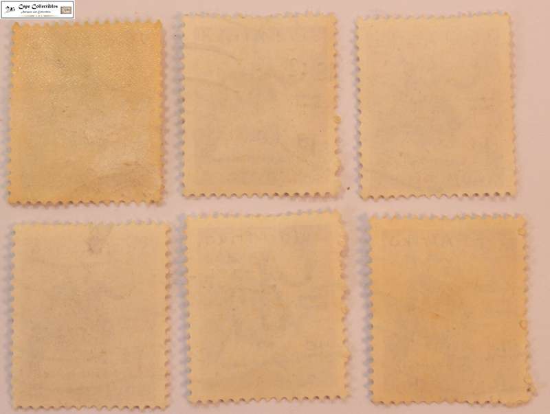 South Africa 6 x 1 Pence 1954 Wildebeest Stamps (Scott 222)