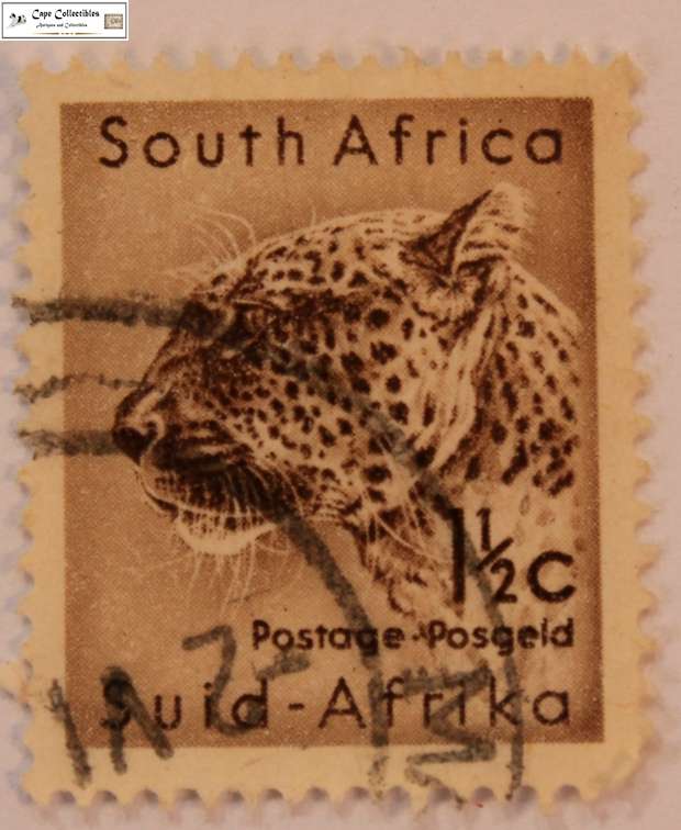 South Africa 1 1/2 Cent 1961 Leopard Stamp (Scott 243)