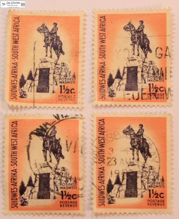 South West Africa 4 x 1 1/2 Cent 1961 Mounted Soldier Monument Stamp (Scott 268)
