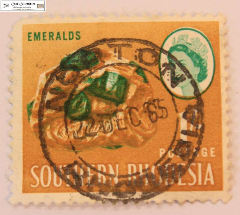 Southern Rhodesia 1 Shilling 1964 Emeralds Stamp (Scott 102)