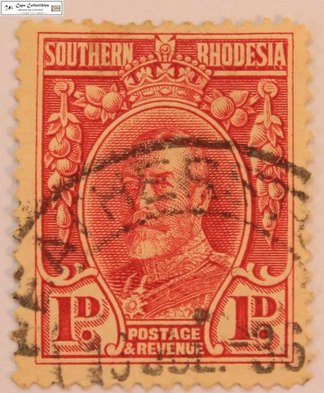 Southern Rhodesia 1 Penny 1931-37 George V Stamp (Scott 17)