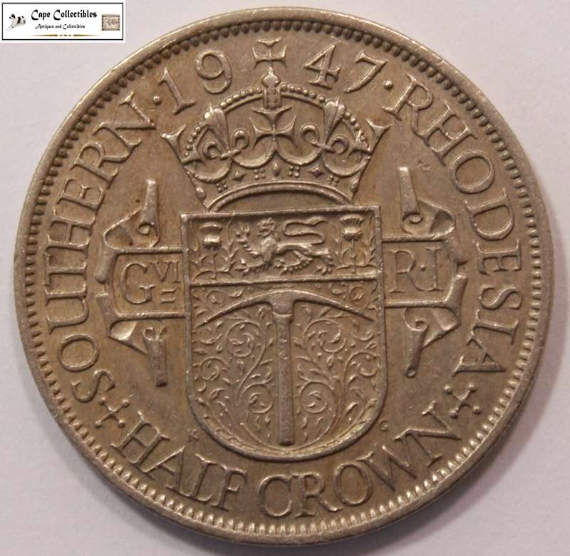 Southern Rhodesia 1/2 Crown 1947 Coin Circulated