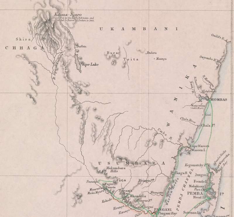 Zanzibar, Great Lakes and The Nile Map by Captain J H Speke 1857-1863 Digital Map Digital Download