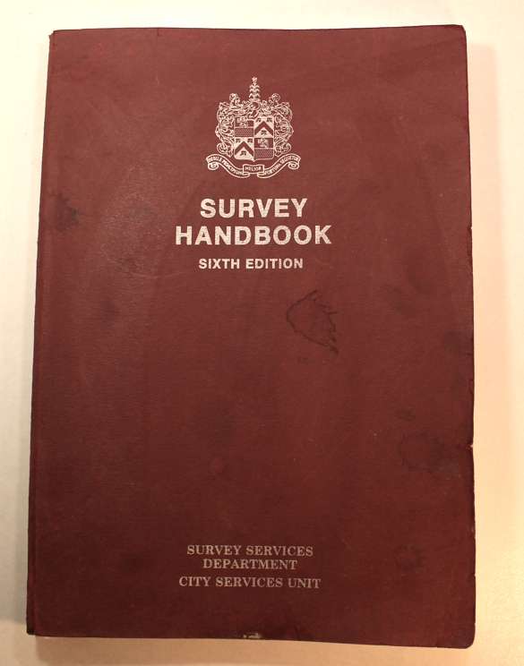 Survey Handbook Sixth Edition Survey Services Dept City Services Unit Softcover Book