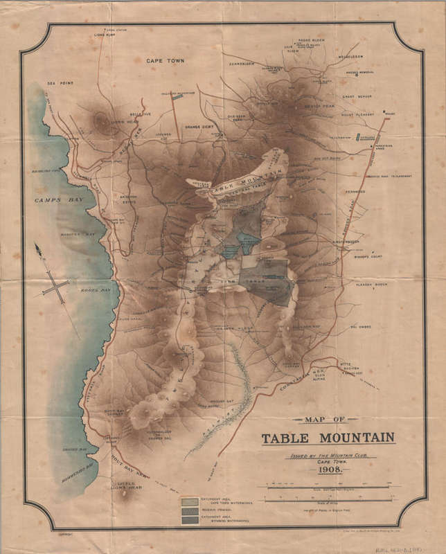 Digital Map Table Mountain 1908 Digital Download