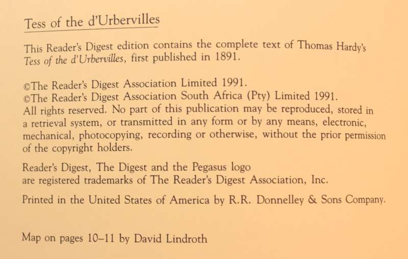 Tess Of The D'Urbervilles by Thomas Hardy Hardcover Book