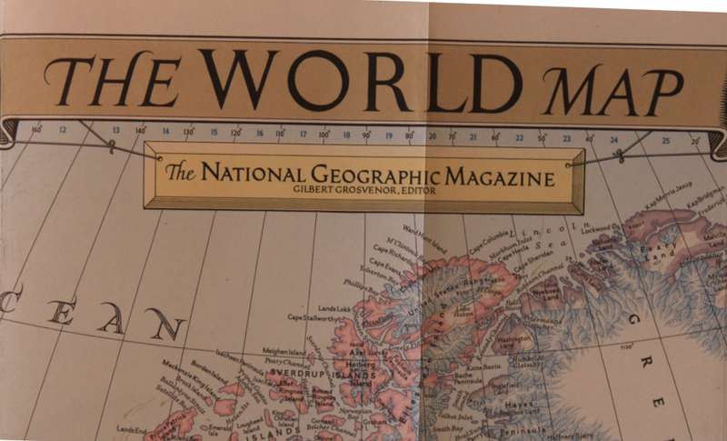 National Geographic Folded Map of The World December 1951