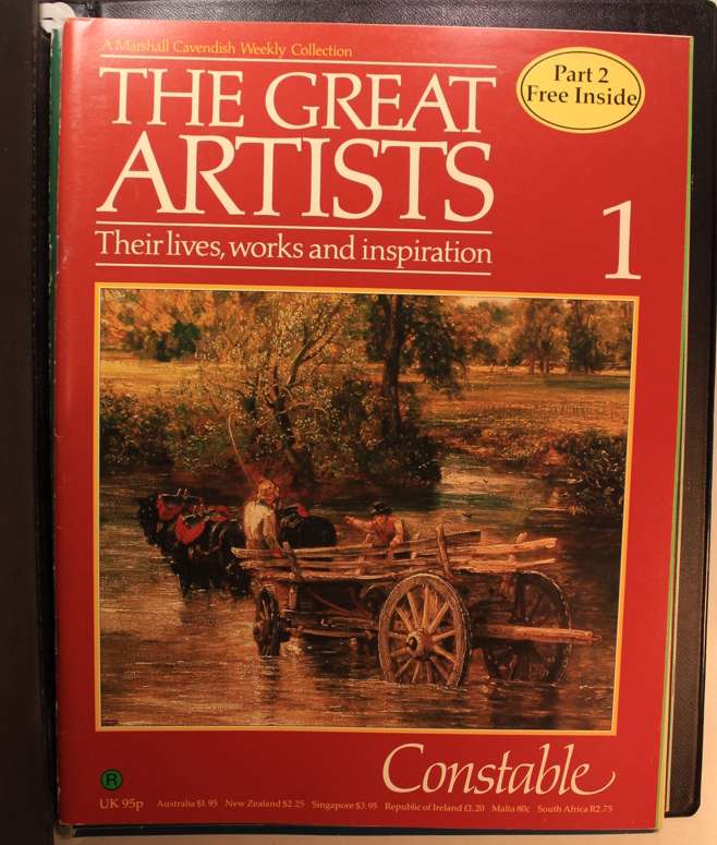 Set of Marshall Cavendish The Great Artists Series Magazines in Hard Cover Binder -Vol 1 of 8 Volume