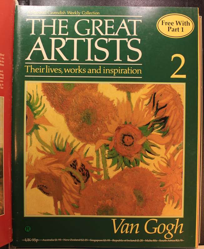 Set of Marshall Cavendish The Great Artists Series Magazines in Hard Cover Binder -Vol 1 of 8 Volume