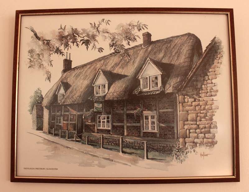 The Plough, Prestbury, Gloucester by Ted Hoefsloot Reproduction Print Framed