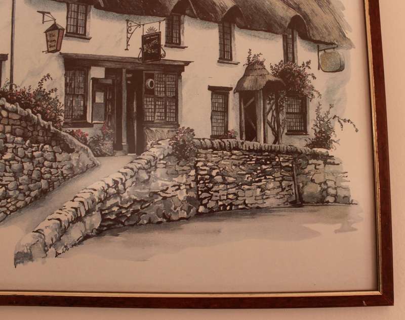 The Rising Sun, Lynton Mouth, Devon (14th Century) Reproduction Print by Ted Hoefsloot Framed