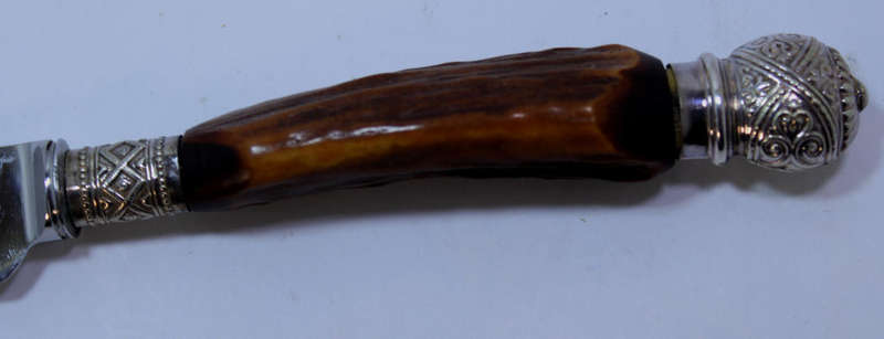 Trafalgar Steak Knives & Forks by Harrison Fisher & Co, S/Steel and Horn Handles In Case