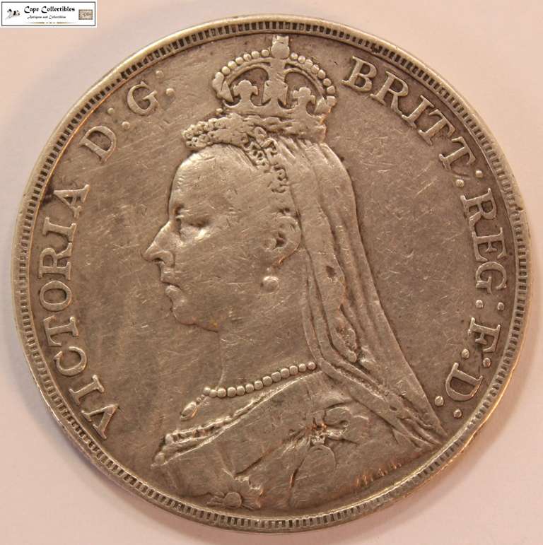 United Kingdom 1 Crown Queen Victoria 1891 Coin Circulated